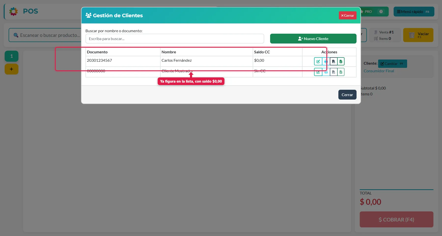 Cliente guardado