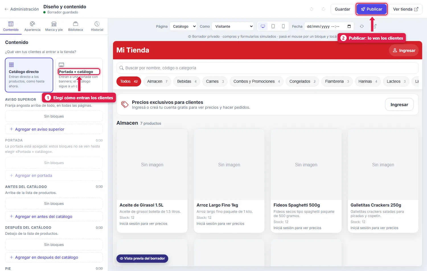 Editor de contenido