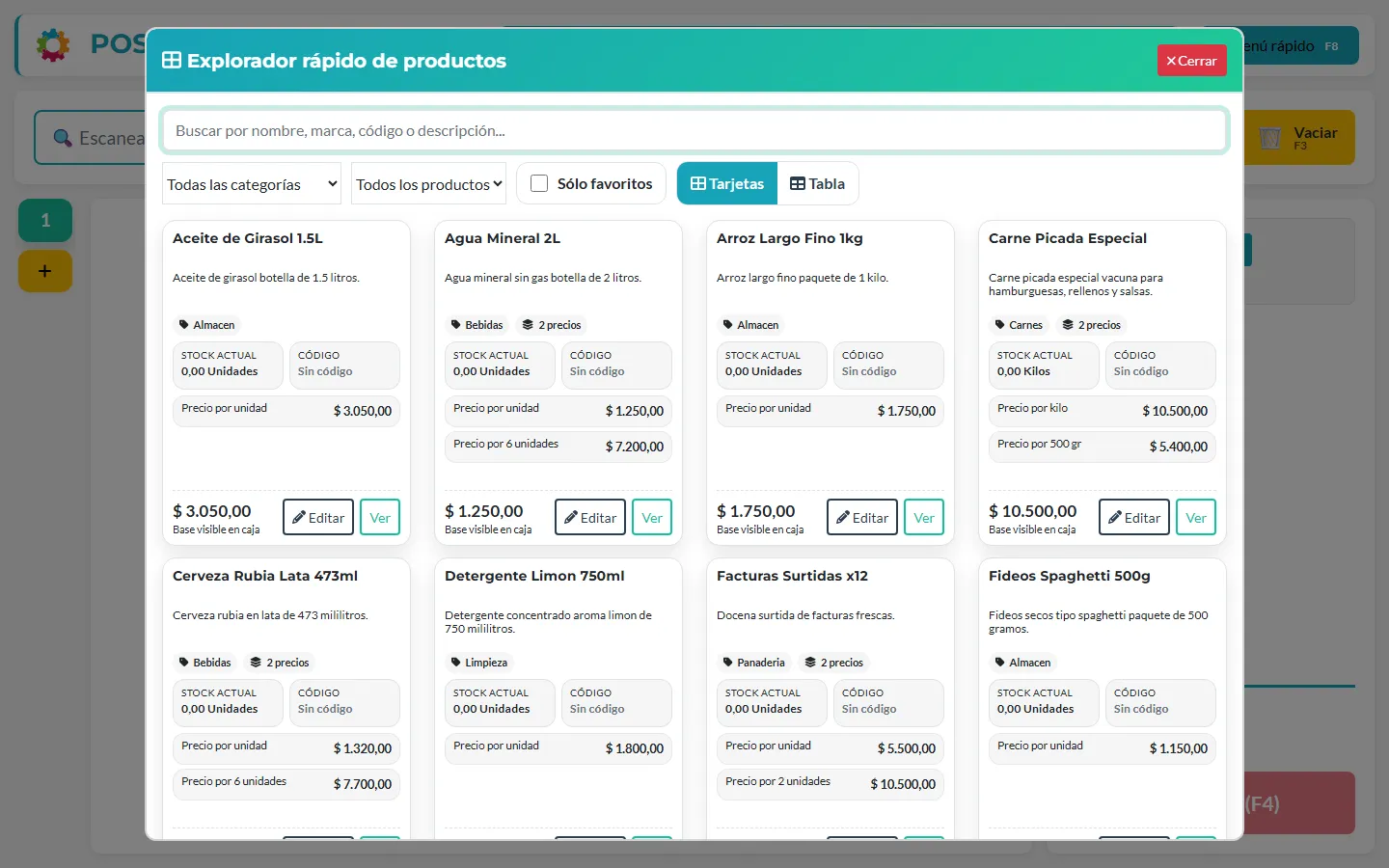 Explorador de productos