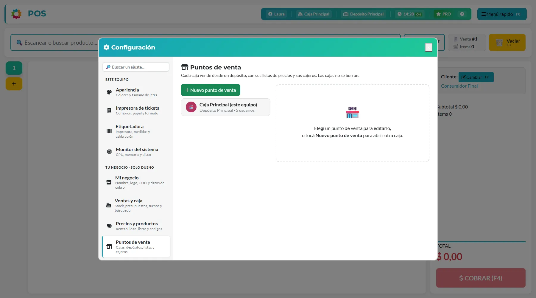 Puntos de venta