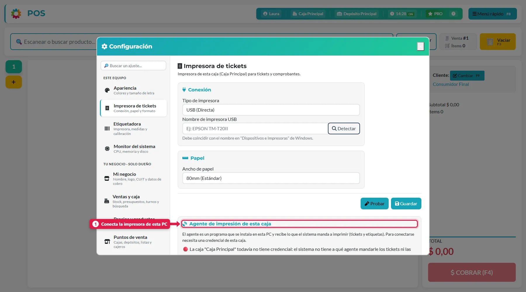 Impresora de tickets