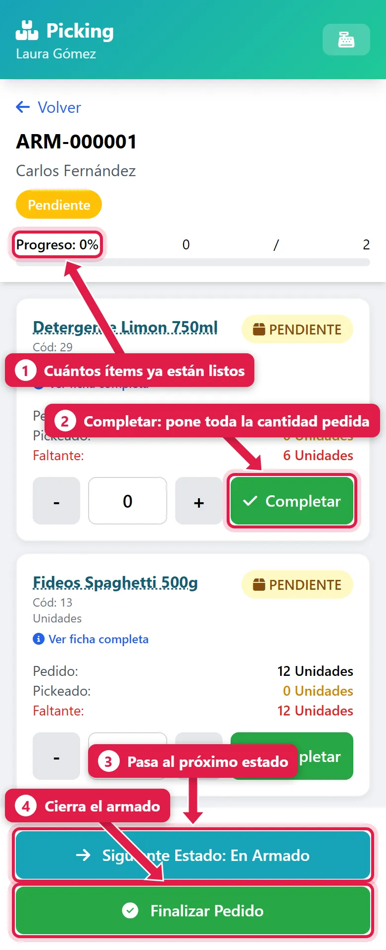 Detalle del pedido