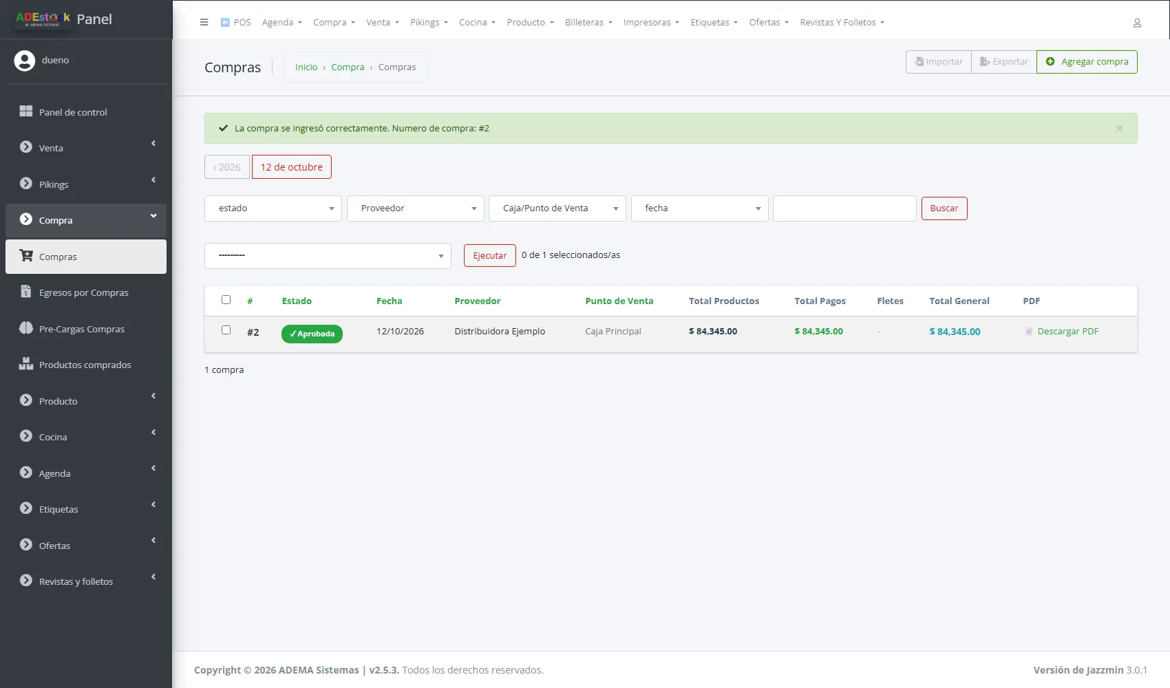 Compra confirmada