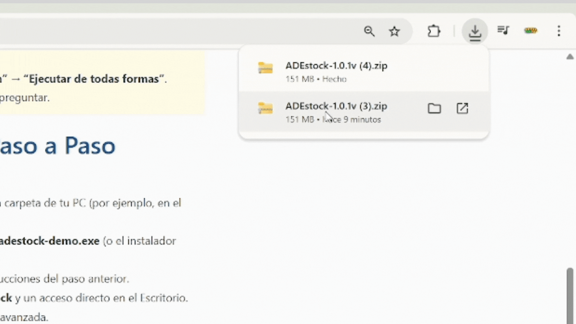 Tutorial instalación demo ADEstock