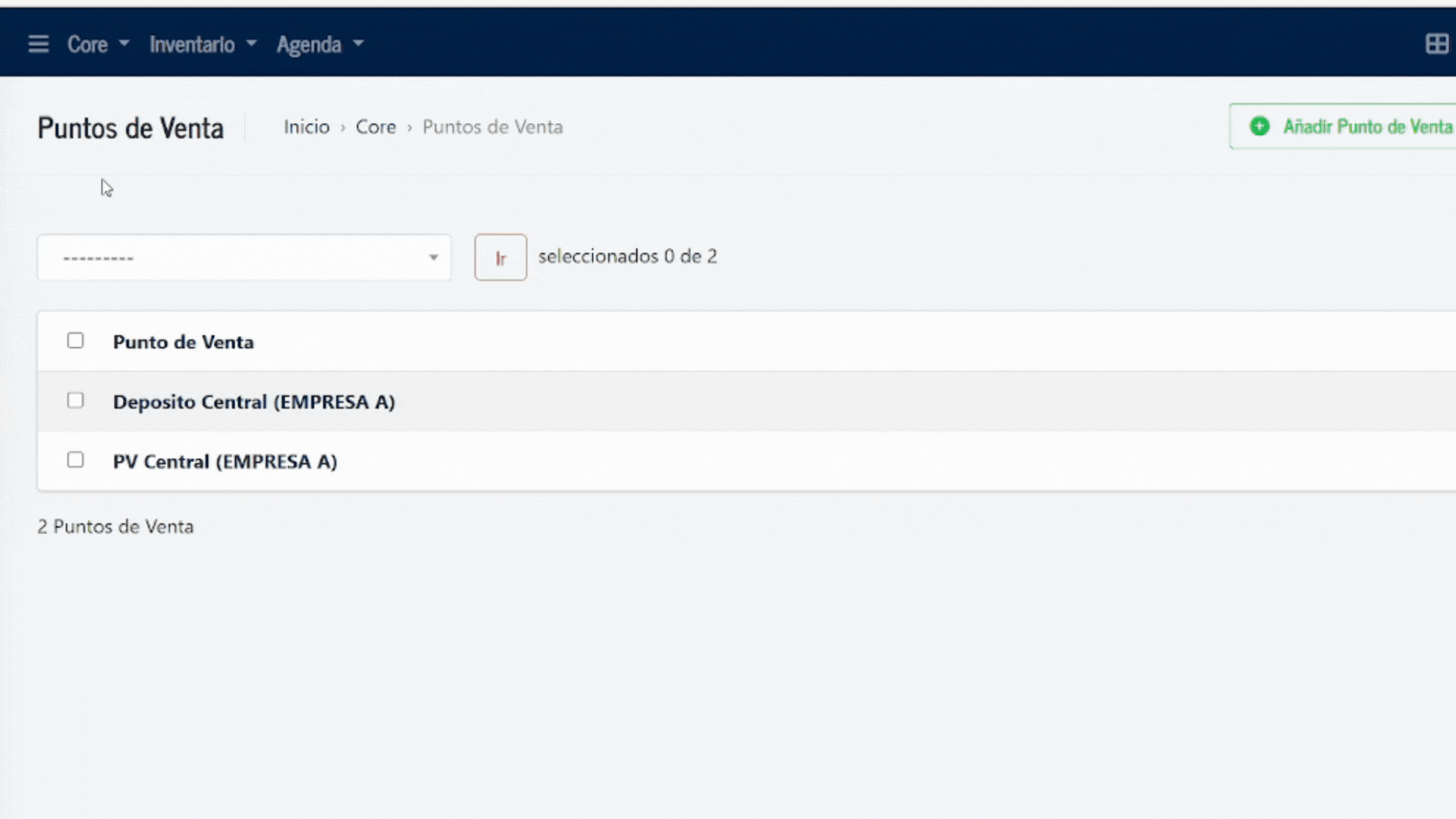 Formulario de Punto de Venta